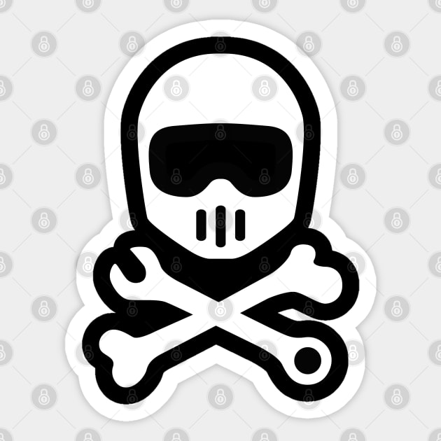 Motorcycle Pirate Helmet Sticker by GetTheCar